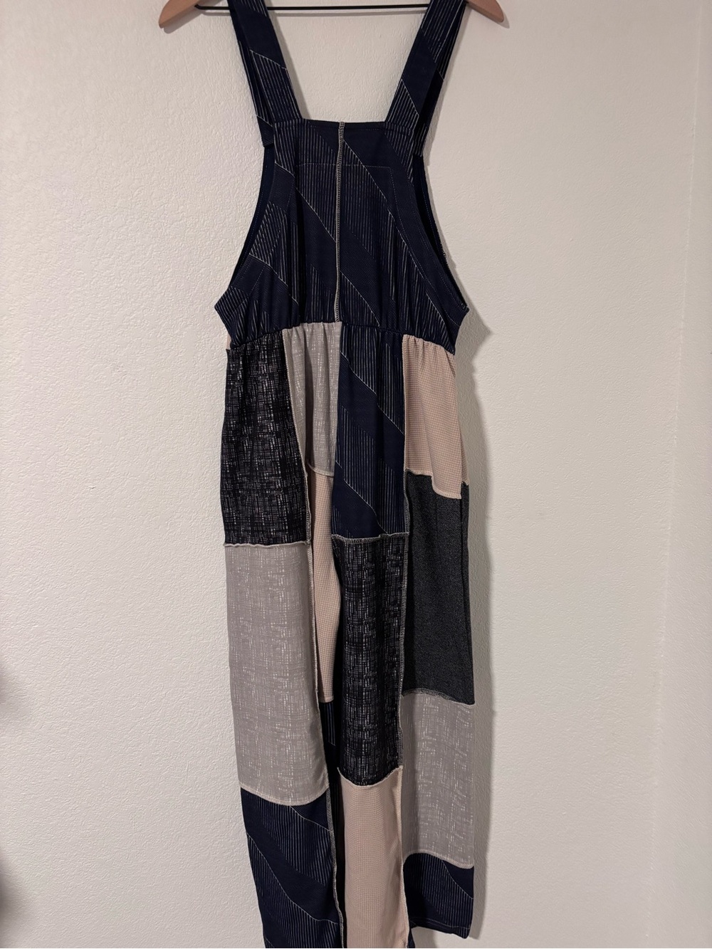 Yak & Yeti Cool Colorblock Patchwork Overalls Size S/M NWT - Picture 2 of 5